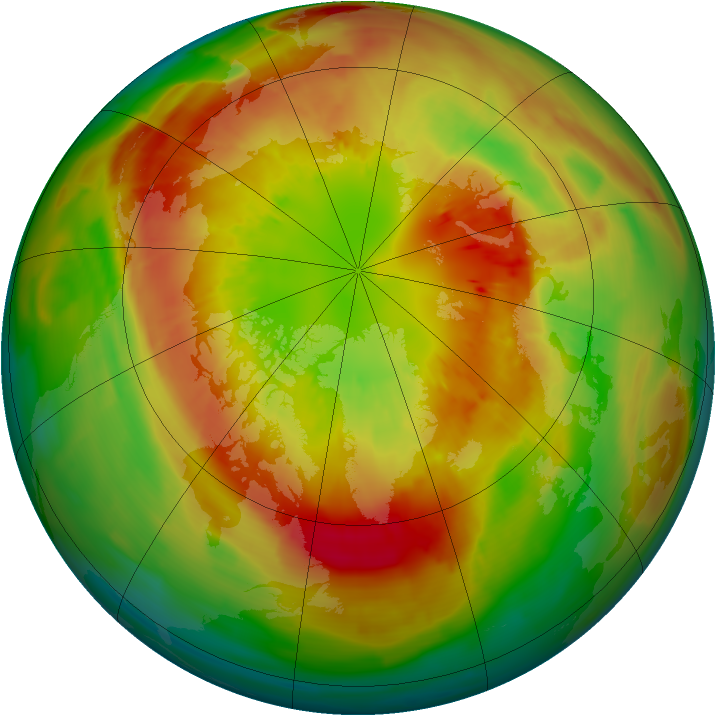 Arctic ozone map for 10 March 2015